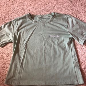 green cropped tee